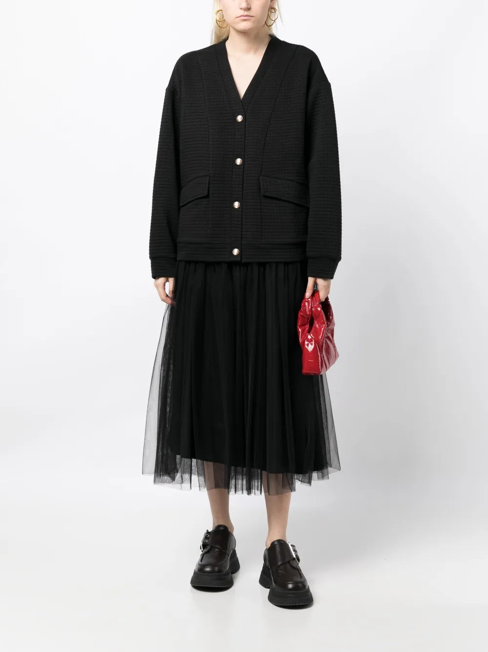 V-Neck Oversized Jacket