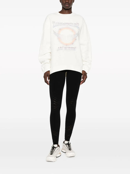 Perforated High-Waist Leggings