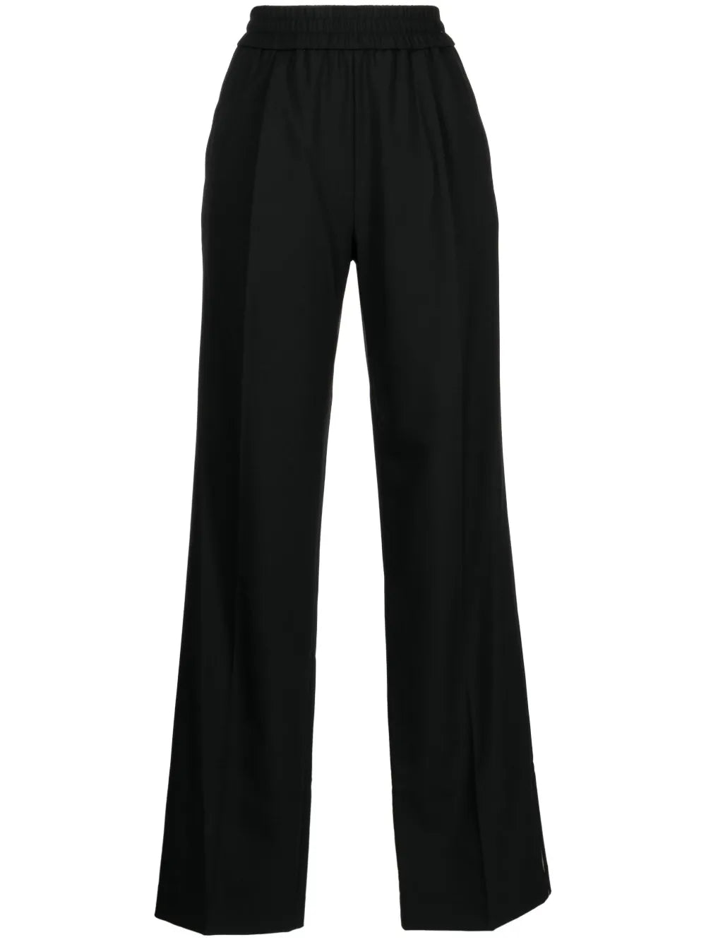 Piped-Trim Detail Wide-Leg Trousers