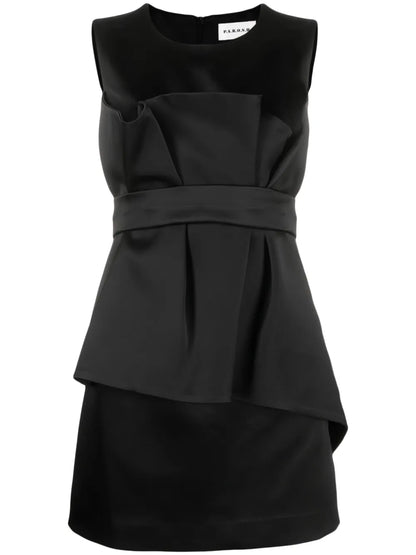 Satin Belted Sleveless Minidress