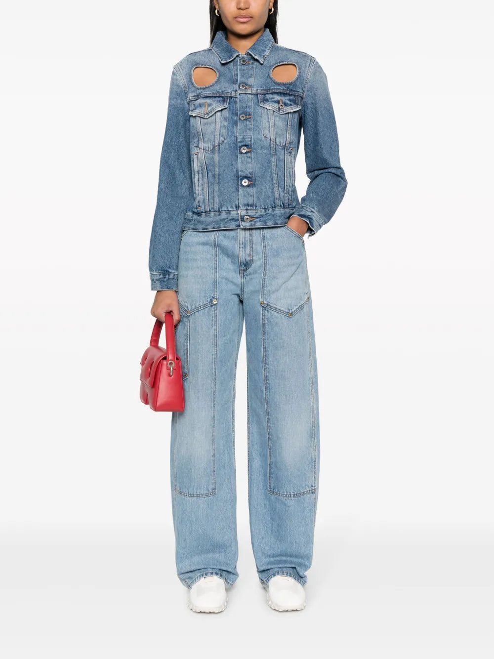 Cut-Out Denim Jacket