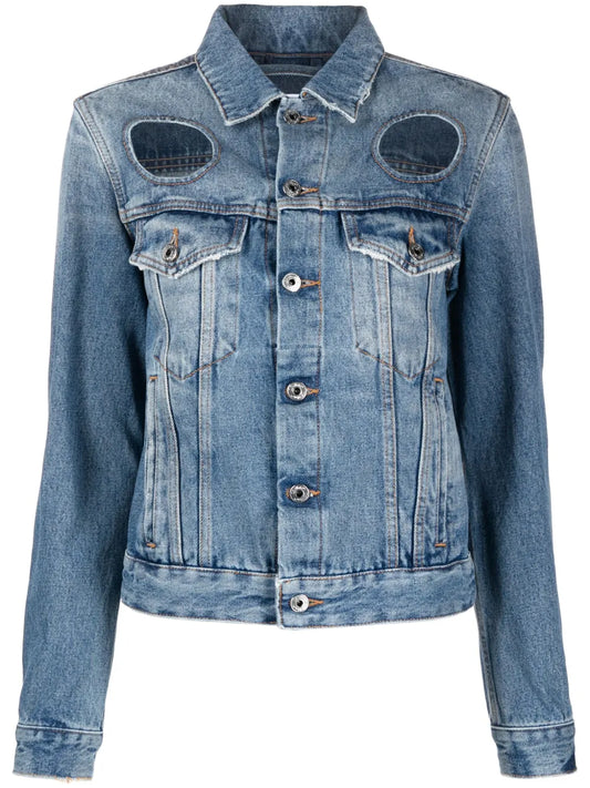 Cut-Out Denim Jacket