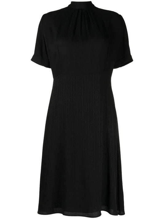 4G-Jacquard Silk Midi Dress