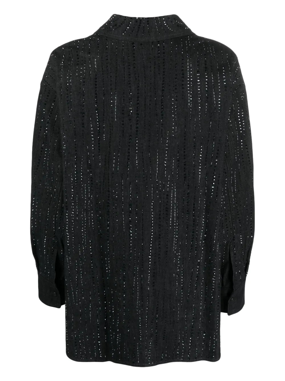 Sequin-Embellished Bouclé Shirt