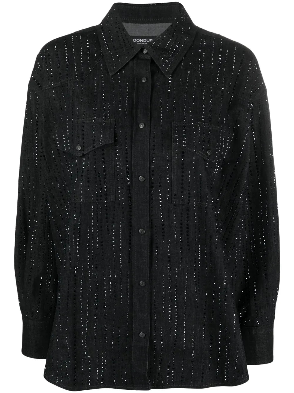 Sequin-Embellished Bouclé Shirt