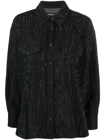 Sequin-Embellished Bouclé Shirt