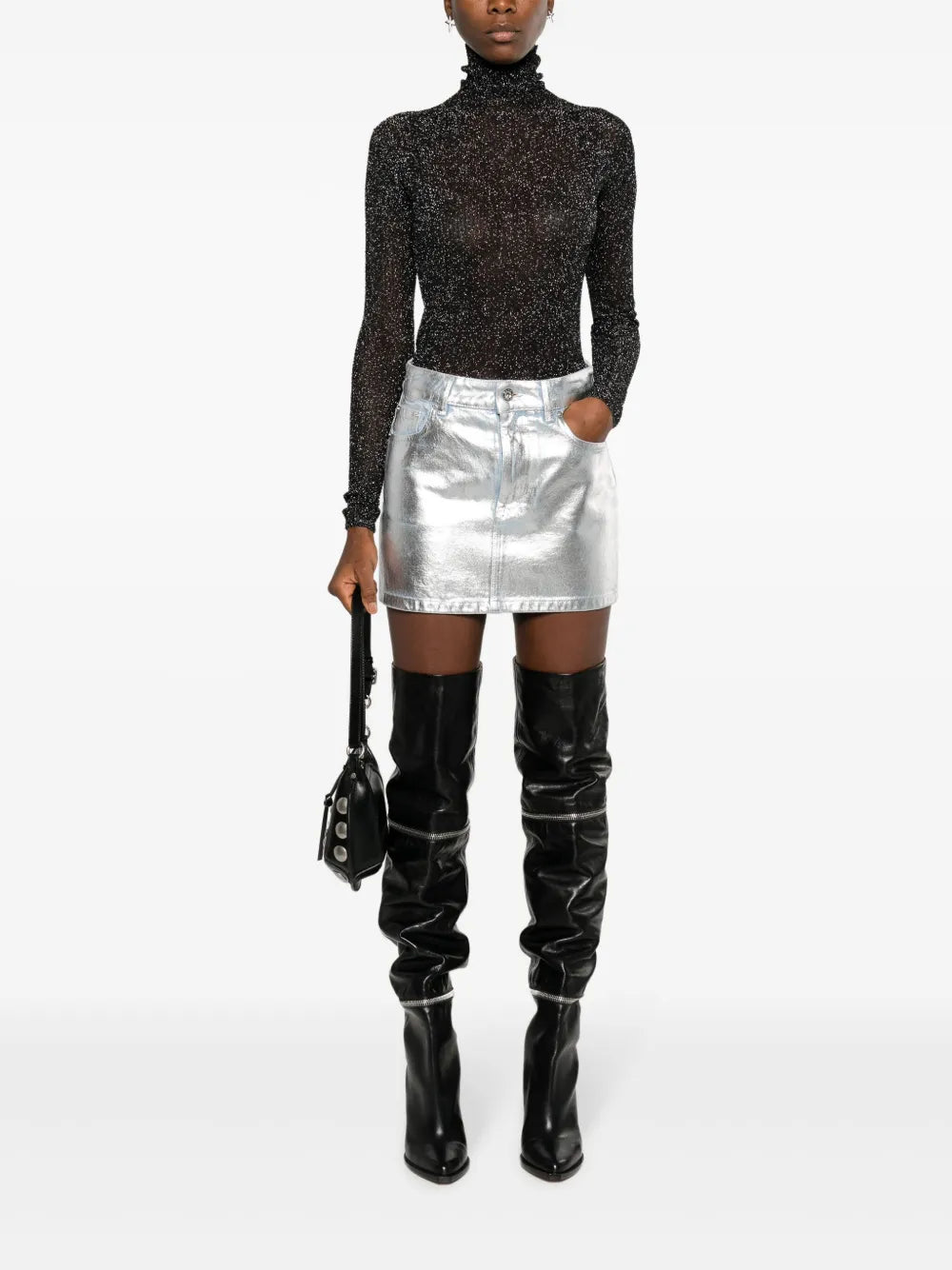 Izzi Semi-Sheer Lurex Jumper