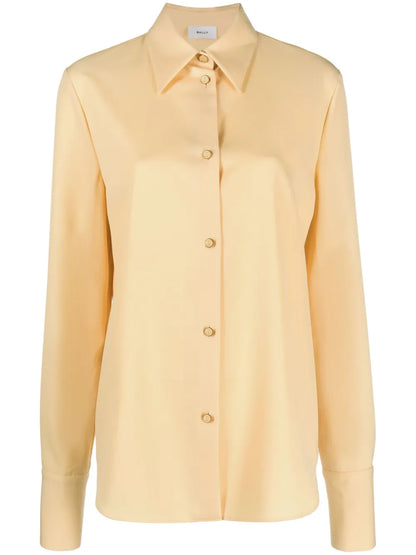 Long-Sleeve Piqué Shirt
