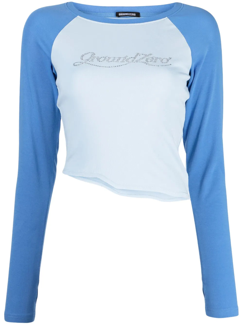 Crystal-Embellished Asymmetric T-Shirt