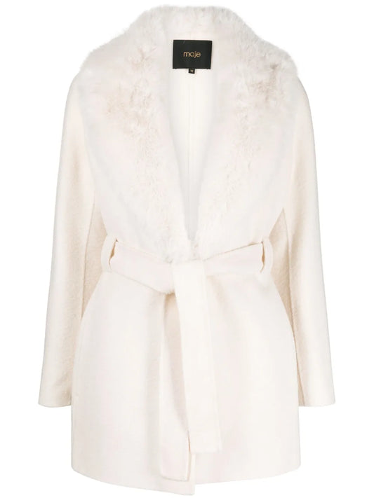 Belted Faux-Fur Coat