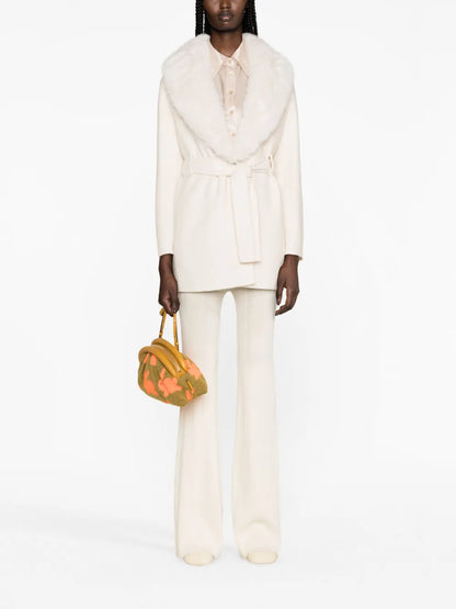 Belted Faux-Fur Coat