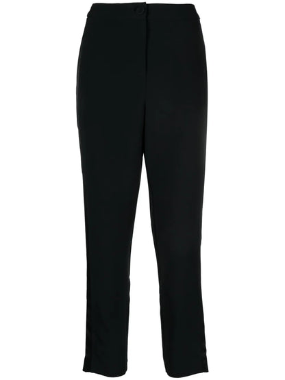 Satin-Trim Tailored Trousers