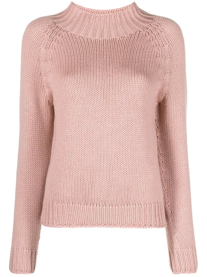Mock-Neck Virgin-Wool Jumper