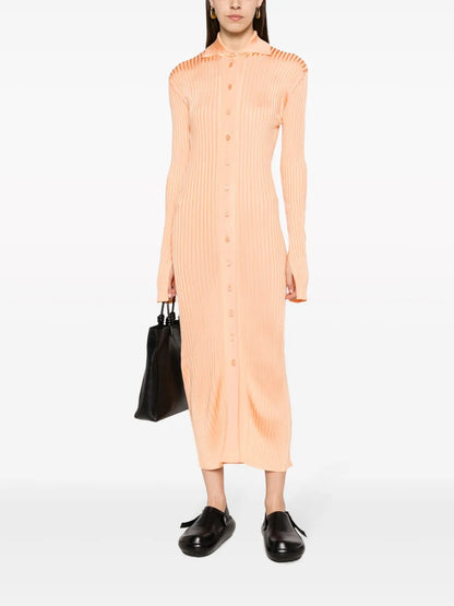 Ribbed-Knit Midi Dress