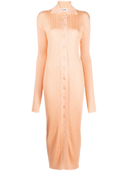 Ribbed-Knit Midi Dress