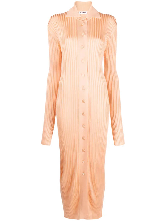 Ribbed-Knit Midi Dress