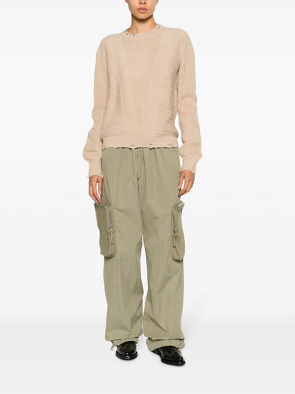 Piercing-Appliqué Crew-Neck Jumper