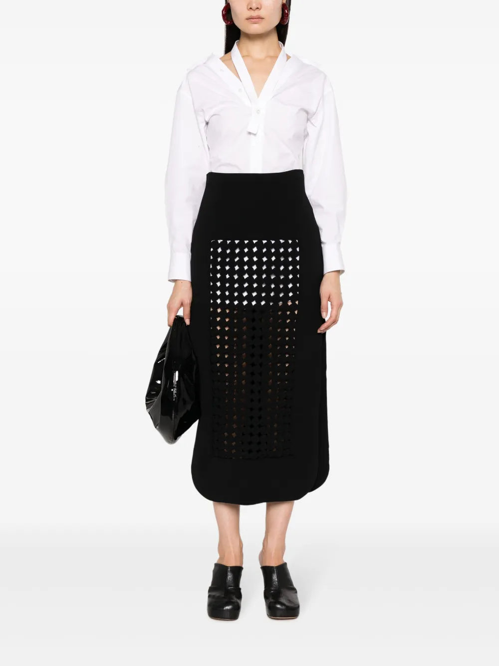 Woven Midi Skirt