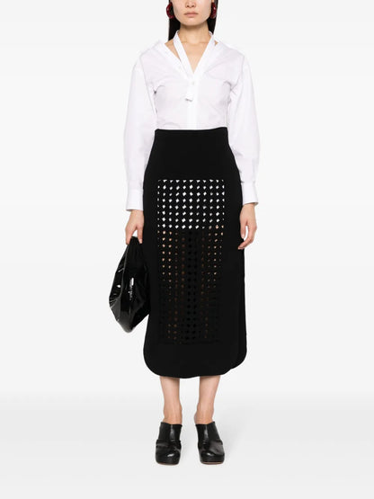 Woven Midi Skirt