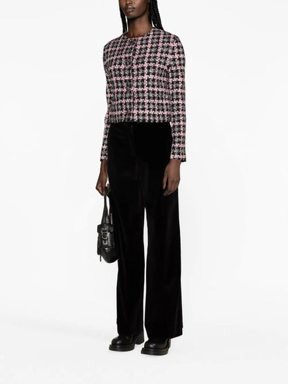 High-Waisted Flared Trousers