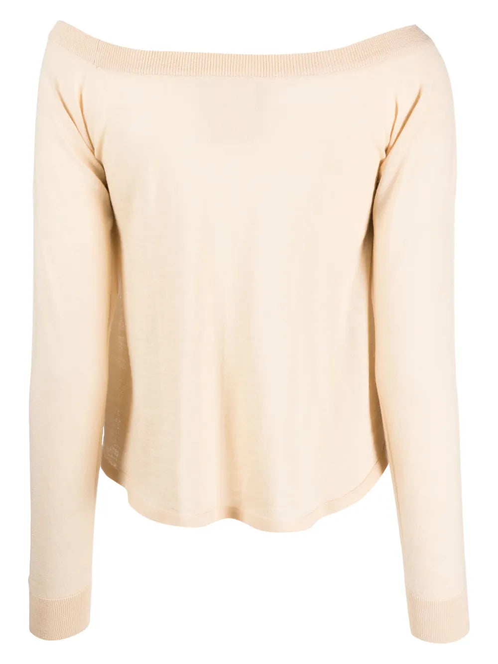 Bardot-Neckline Virgin Wool Jumper