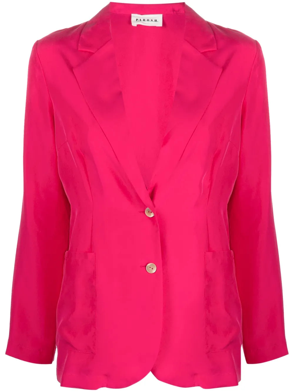Single-Breasted Silk-Blend Blazer