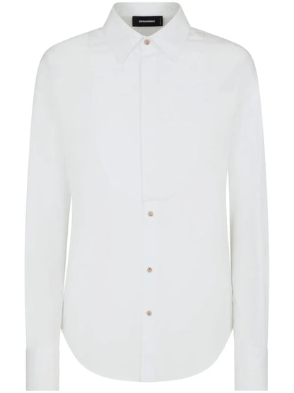 Spread-Collar Cotton Shirt