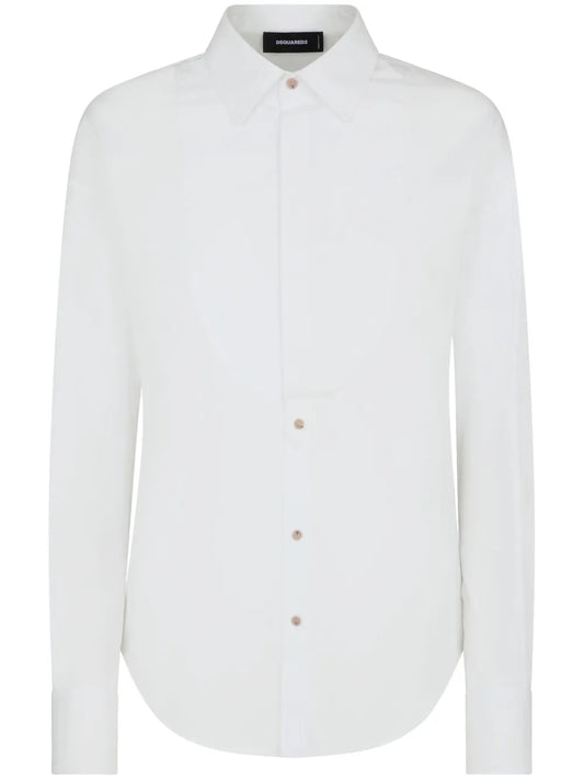 Spread-Collar Cotton Shirt