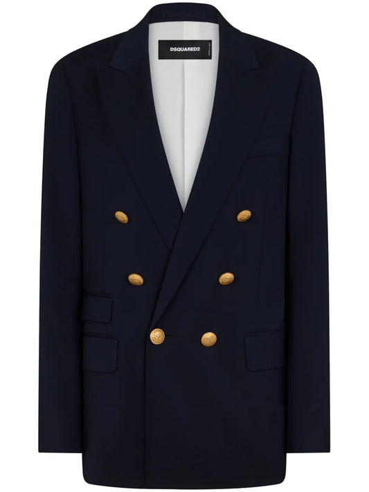 Double-Breasted Virgin Wool Blazer