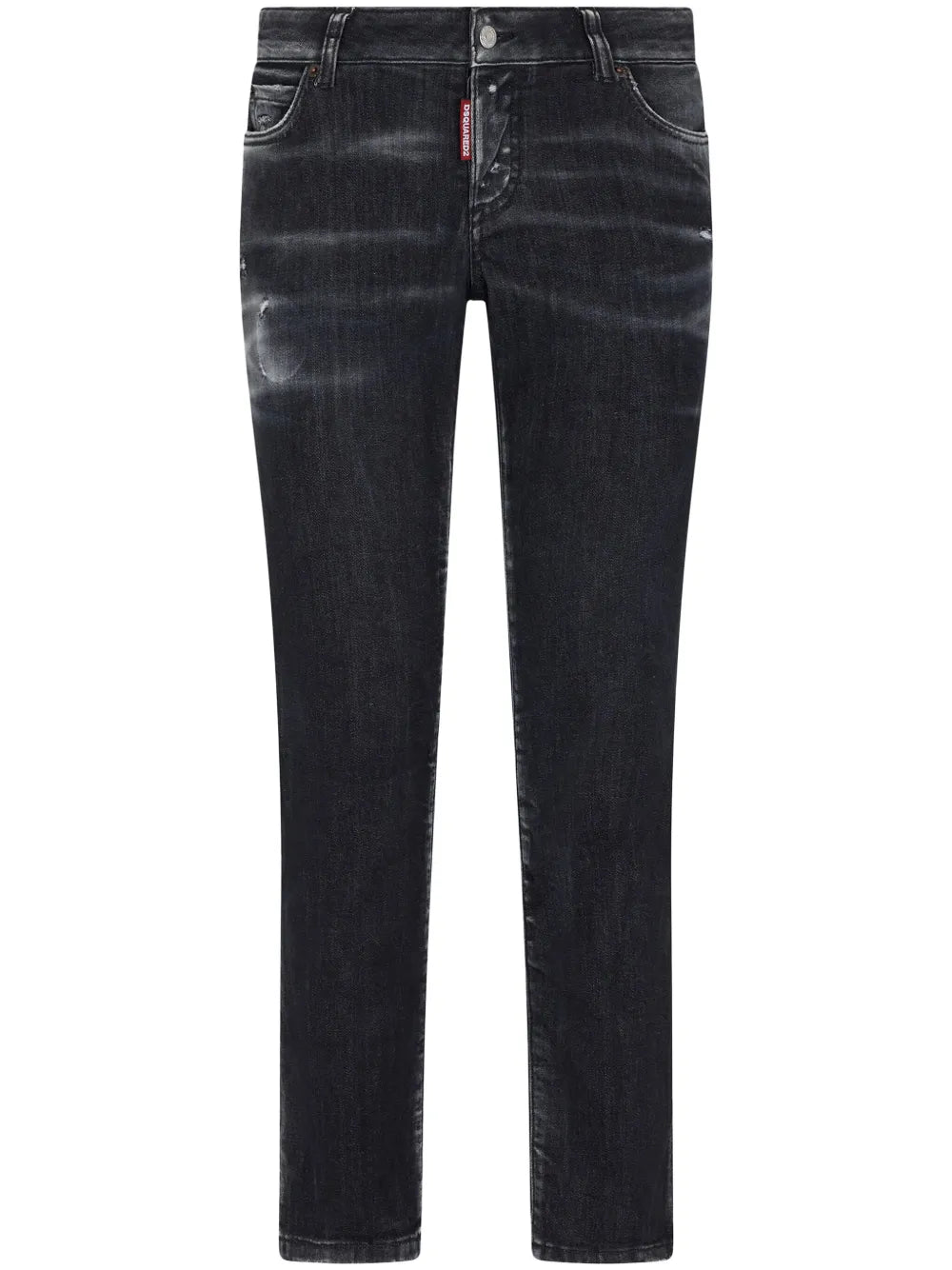 Distressed Slim-Cut Jeans