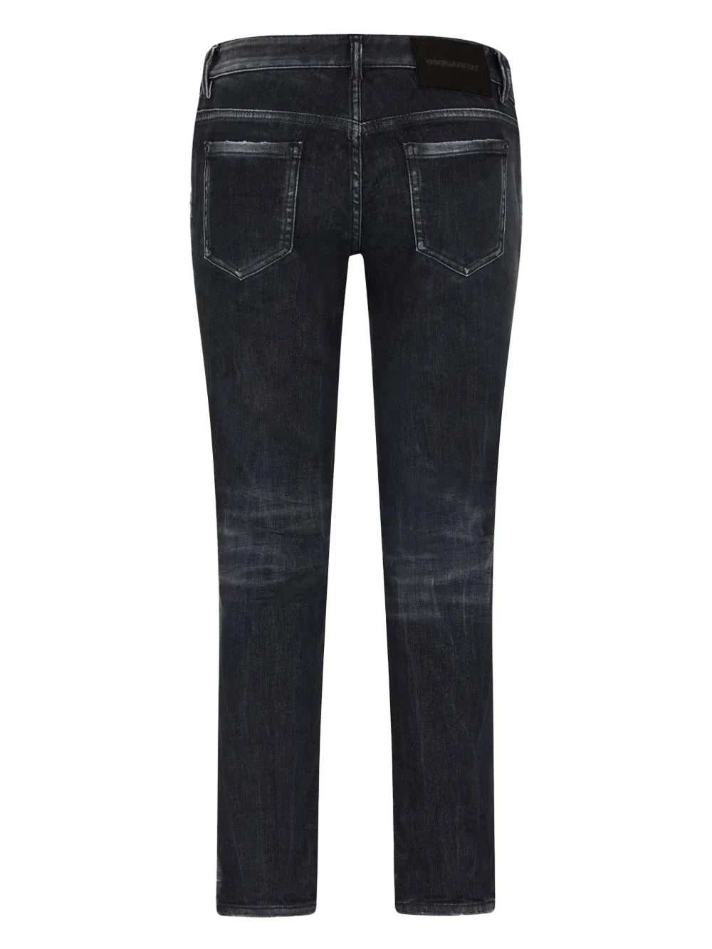 Distressed Slim-Cut Jeans