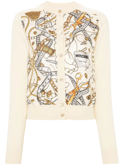 Logo-Print Cardigan