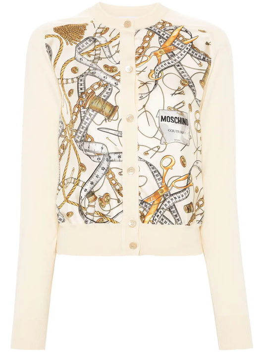Logo-Print Cardigan