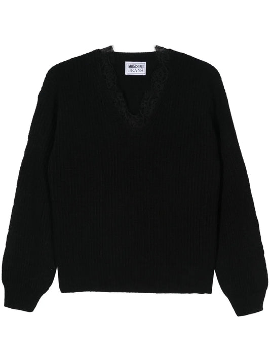 Lace-Detail Sweater