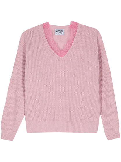 Lace-Detail Sweater