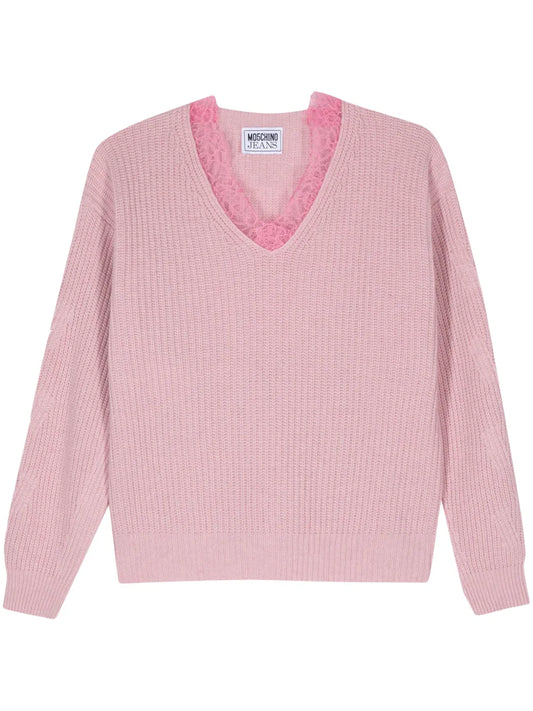 Lace-Detail Sweater