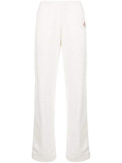 Logo-Patch Side-Stripe Fleece Track Pants