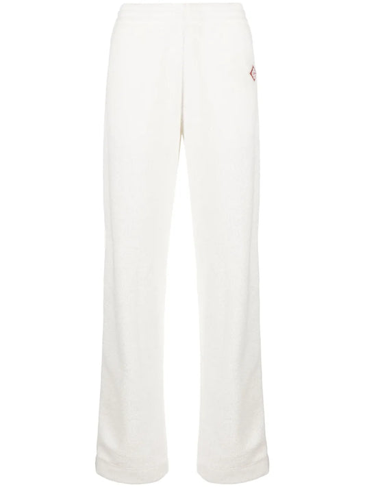 Logo-Patch Side-Stripe Fleece Track Pants