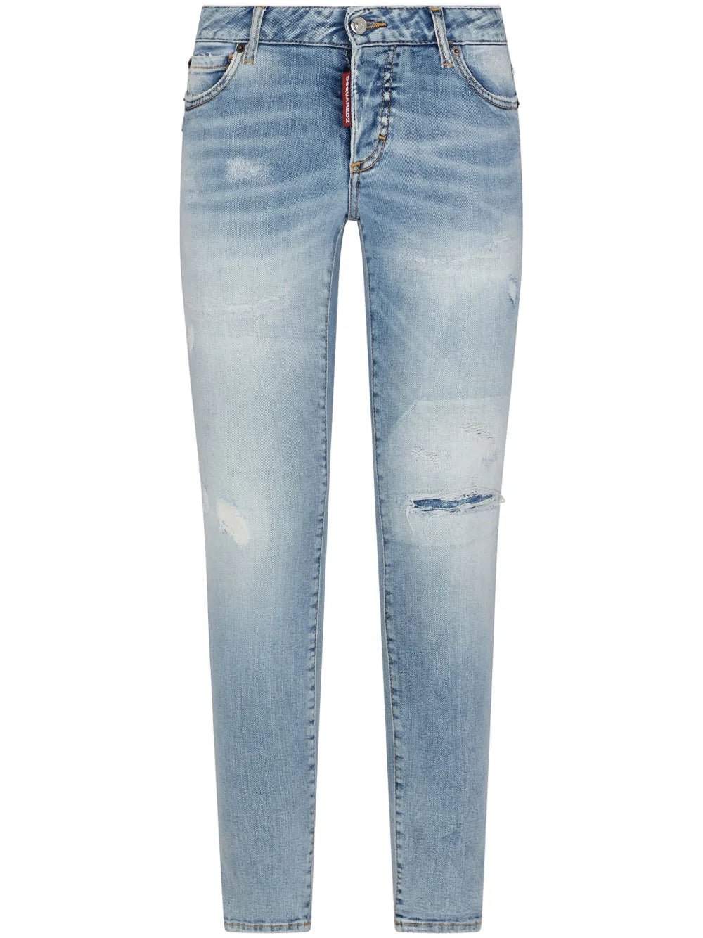 Distressed Tapered Jeans