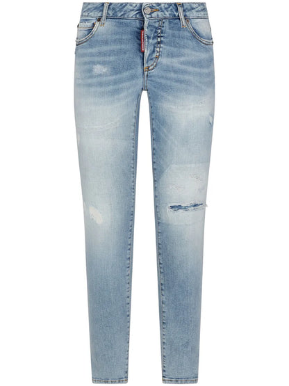 Distressed Tapered Jeans