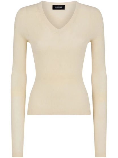 Slim-Cut Ribbed-Knit Jumper