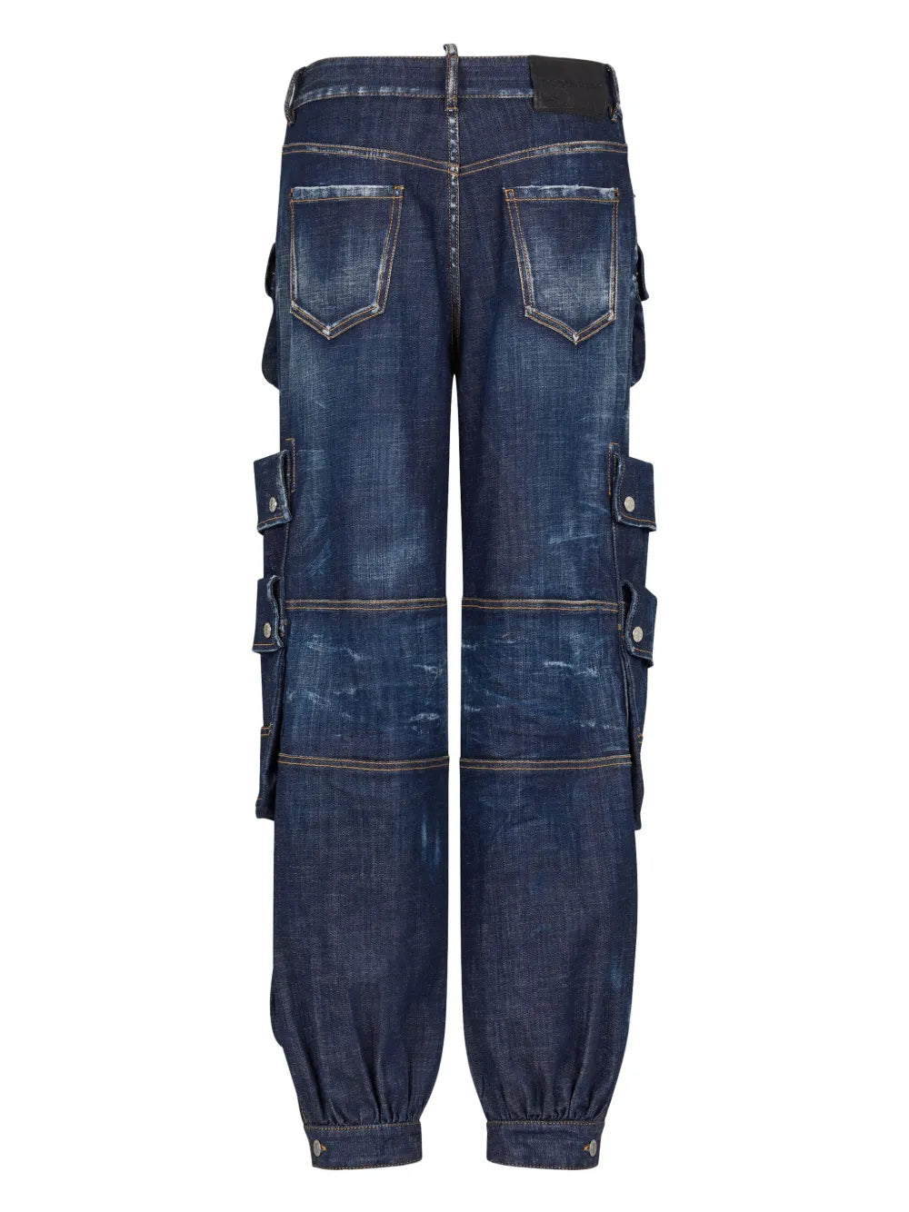 Tapered Cargo-Pocket Jeans