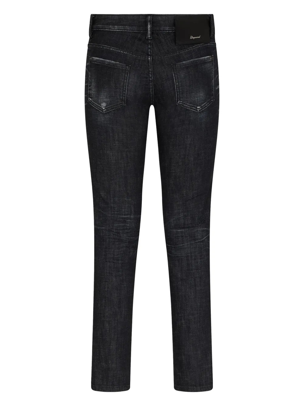 Logo-Patch Cotton-Blend Tapered Jeans