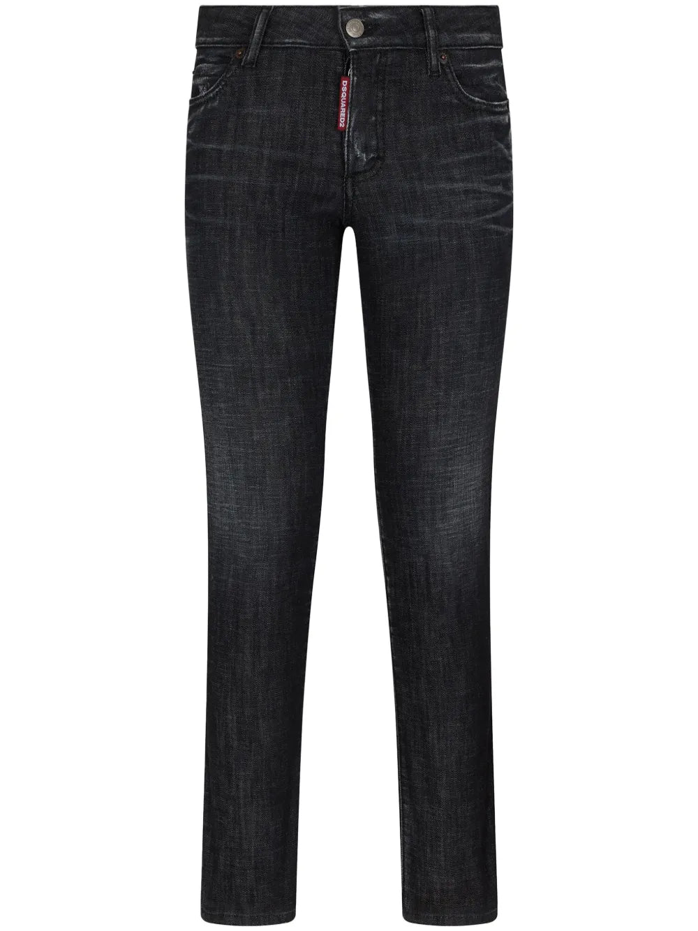 Logo-Patch Cotton-Blend Tapered Jeans