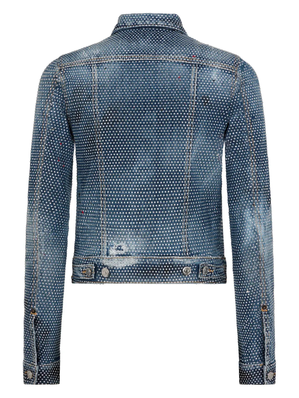 Crystal-Embellished Denim Jacket
