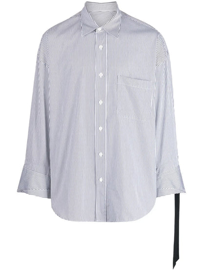 Stripe-Pattern Cotton Shirt