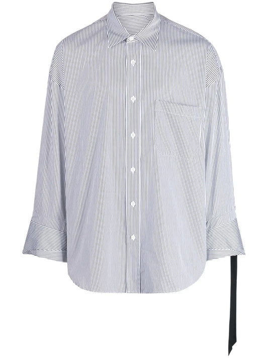 Stripe-Pattern Cotton Shirt
