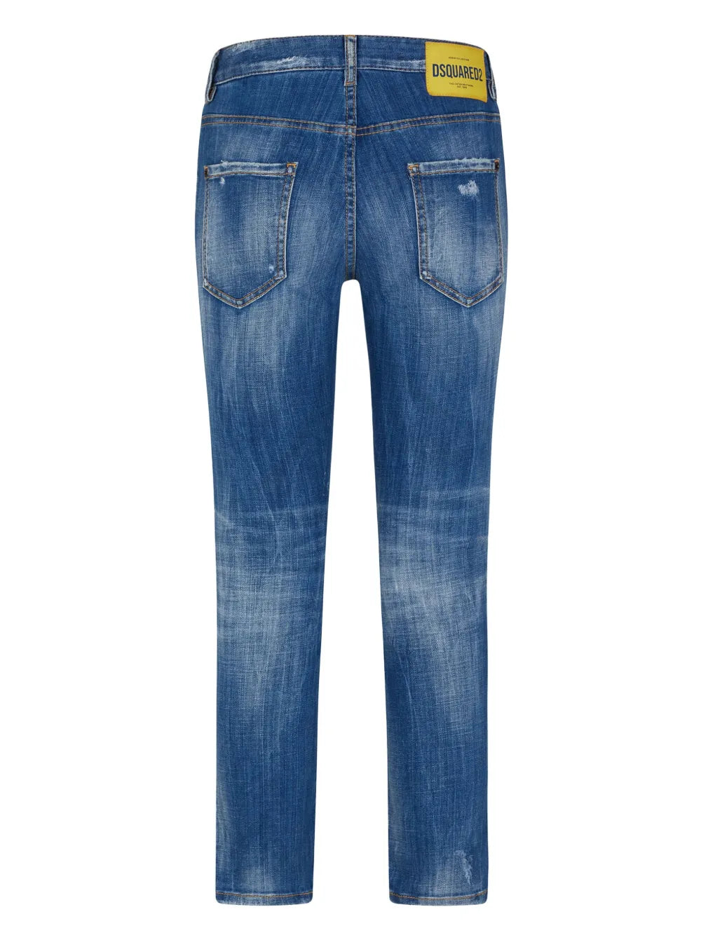 Ripped Straight-Leg Jeans