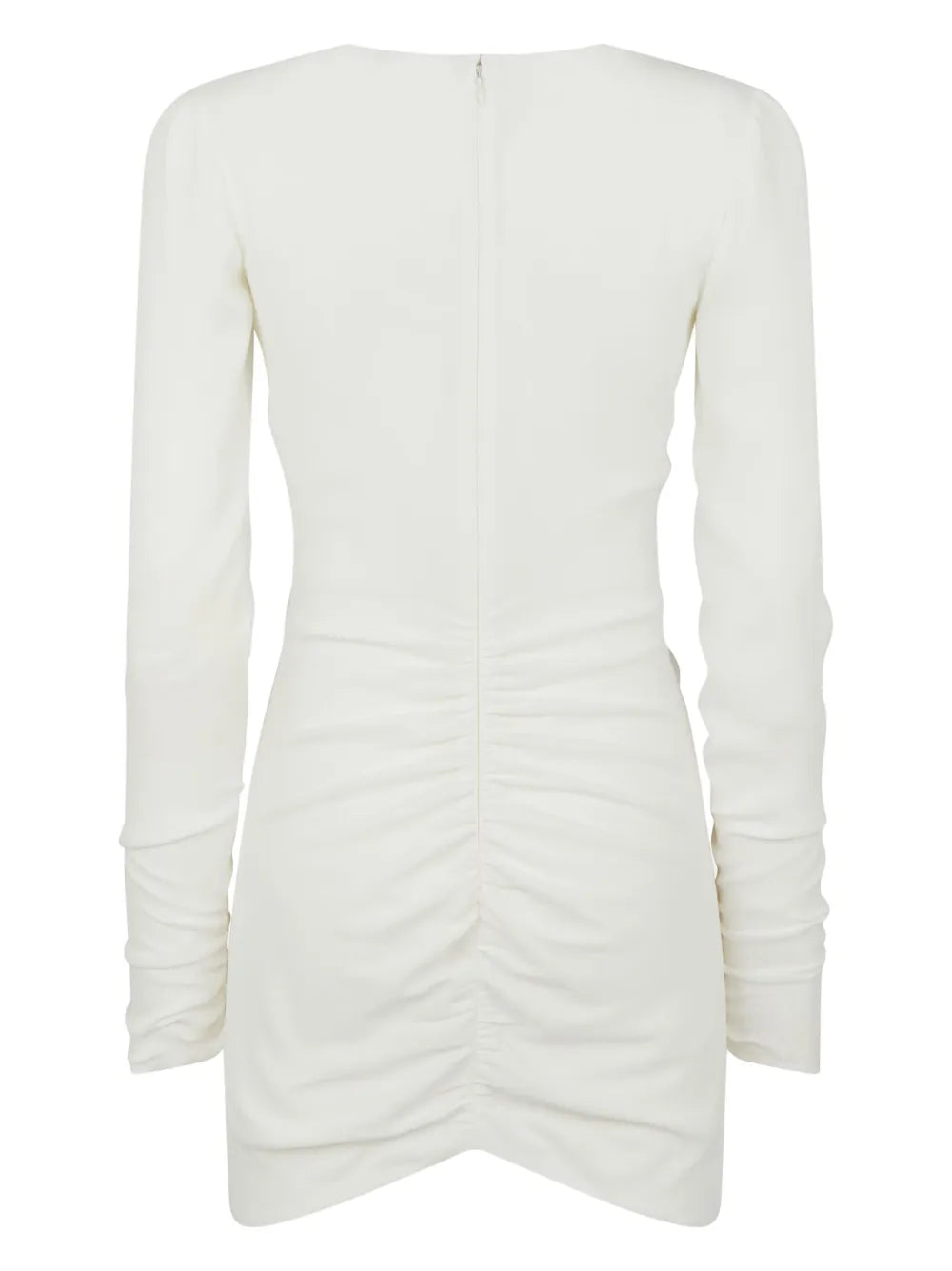 V-Neck Gathered Minidress