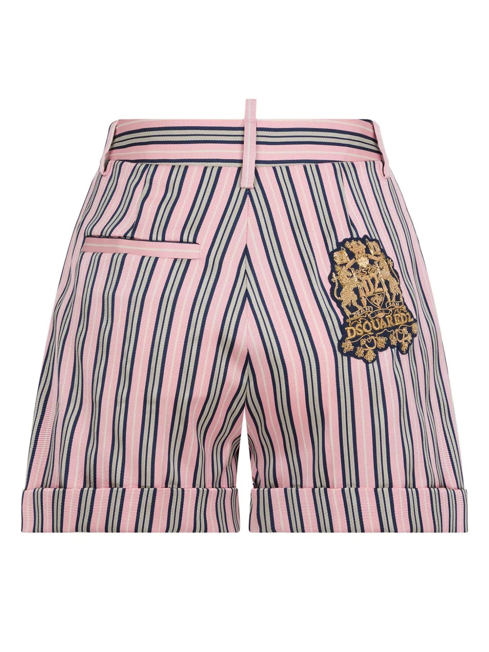 Logo-Patch Striped Shorts